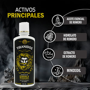 Tiranidos - Shampoo con Romero y minoxidil
