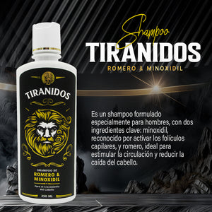 Tiranidos - Shampoo con Romero y minoxidil